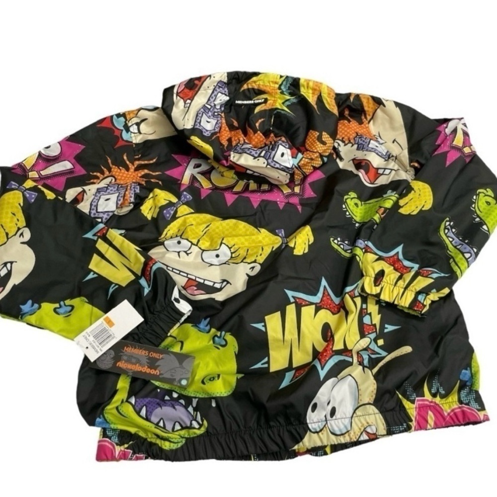 Nickelodeon Rugrats & Rocko Mash Print Windbreaker Jacket Kids Size S (8β9) - Picture 7 of 12